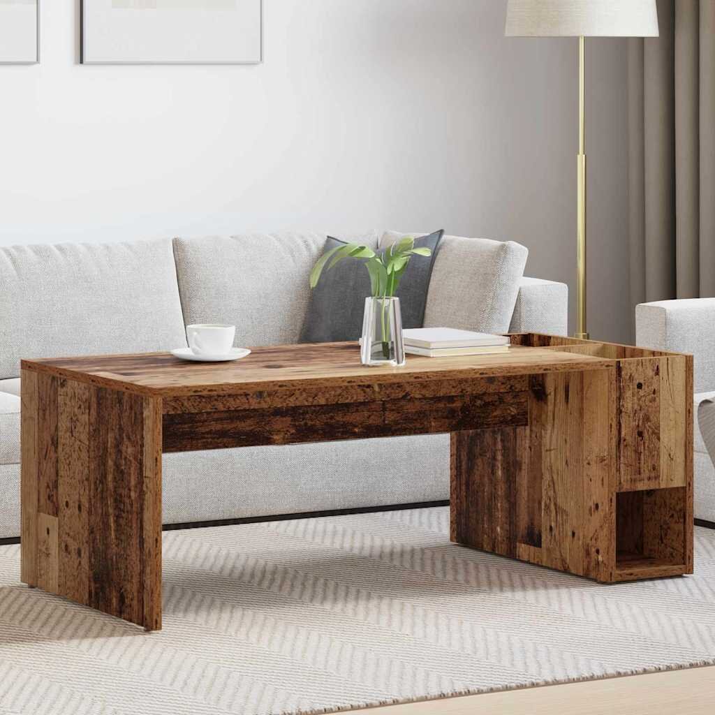 vidaXL Масичка за кафе Старо дърво 1015 x 50 x 37 см