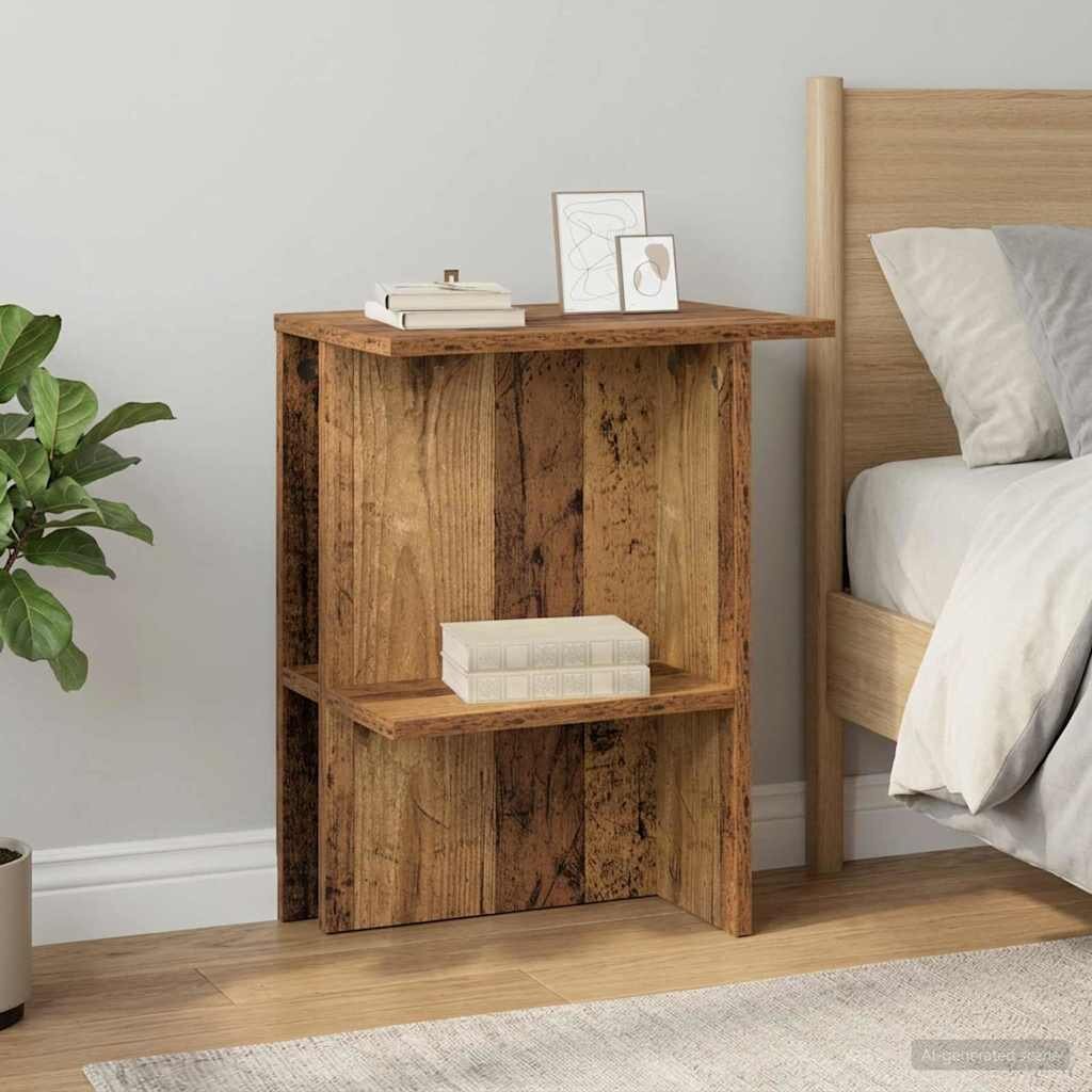 vidaXL Масичка за кафе Старо дърво 40 x 30 x 49 см Инженерна дървесина