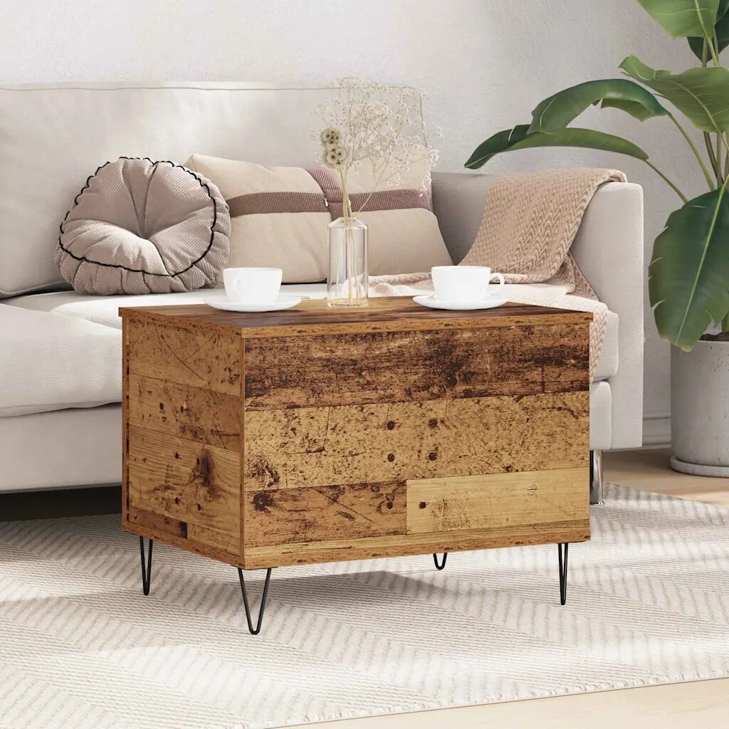 vidaXL Масичка за кафе Старо дърво 60 x 445 x 45 см