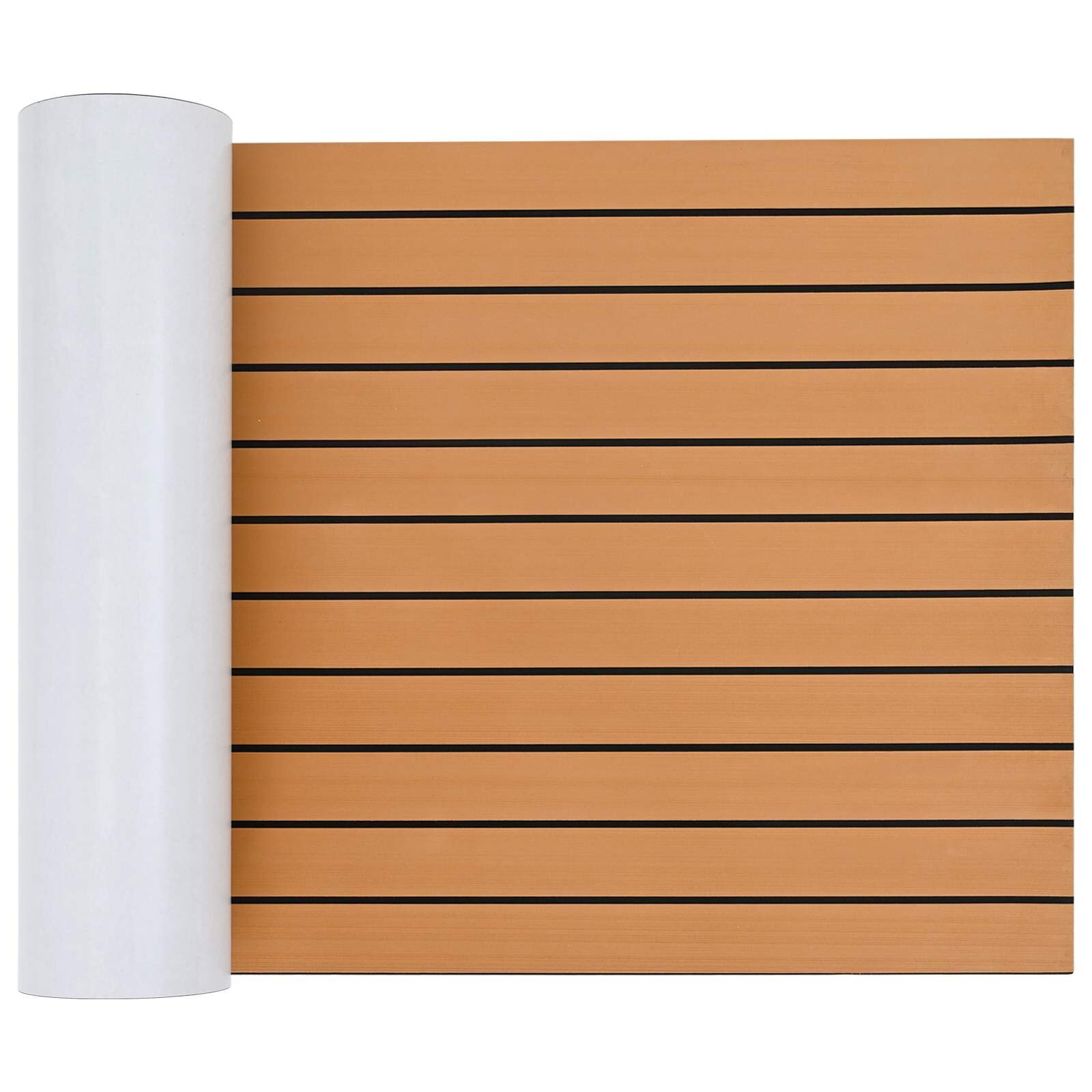 vidaXL Мат за лодки На райета Кафяво и черно 240 x 60 cm EVA