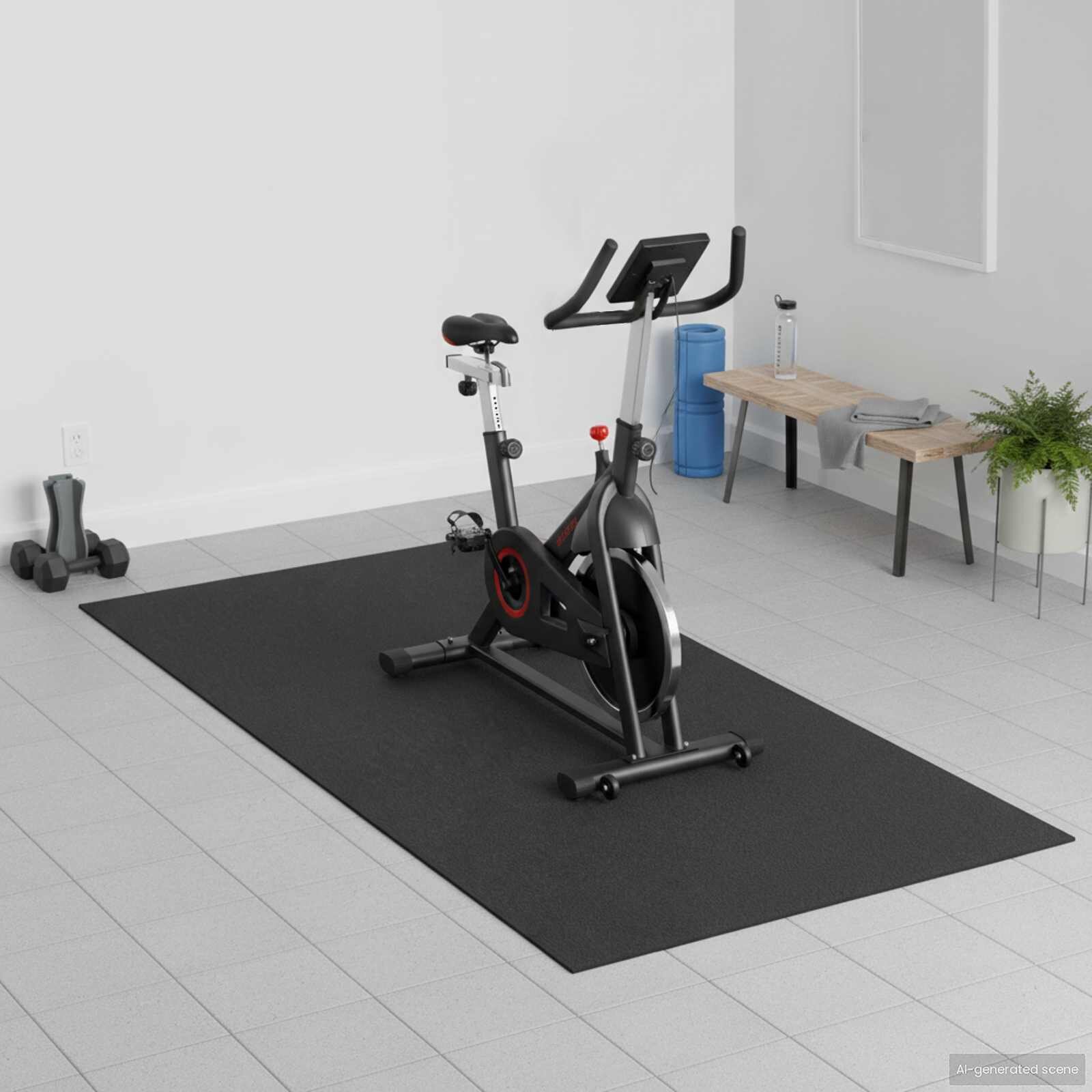 vidaXL Мат за спортна защита Черен 150 x 75 x 06 см Високоплътен PVC