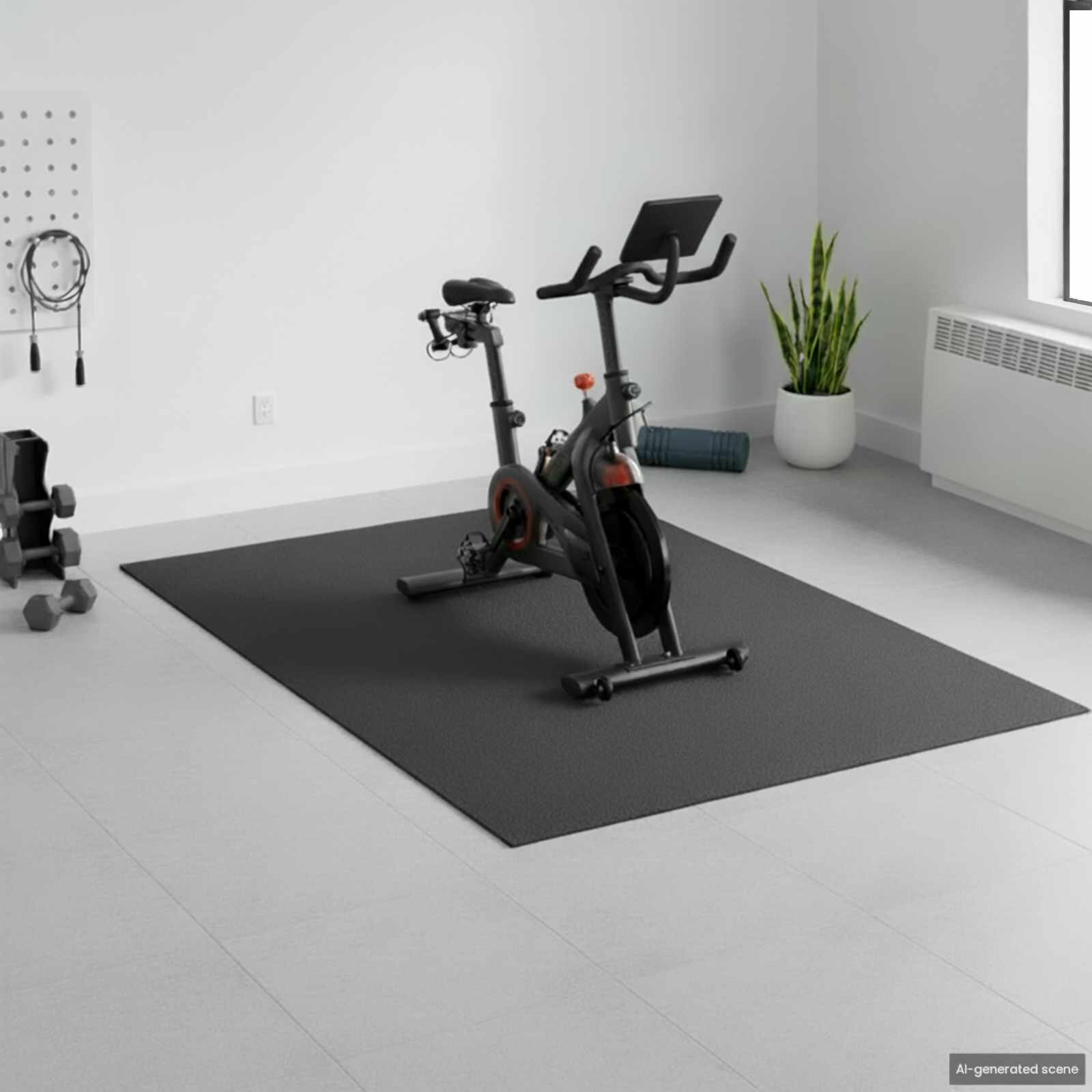 vidaXL Мат за спортна защита Черен 213 x 152 x 06 см Високоплътен PVC