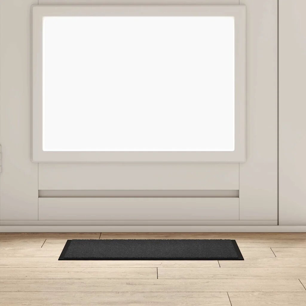 vidaXL Мат за врата Антрацит 60 x 40 x 1.2 см Тедди плат