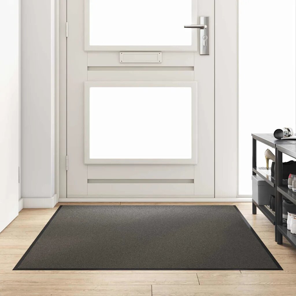 vidaXL Мат за врата Антрацит и черен 120 x 180 cm 100% Полиамид