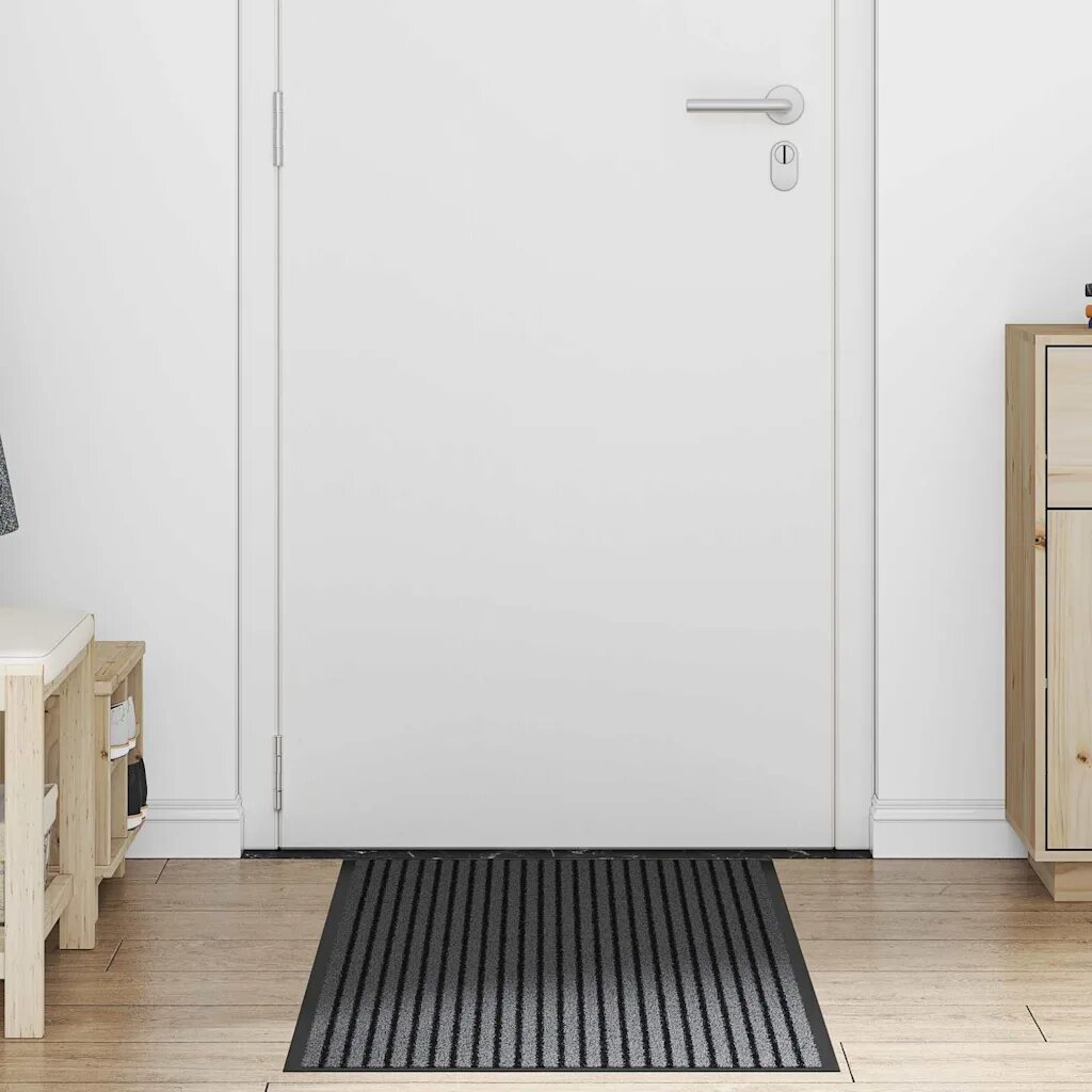 vidaXL Мат за врата Черно 60 x 180 cm Полипропилен