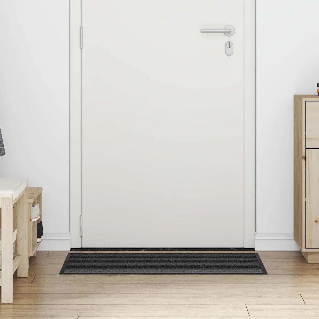 vidaXL Мат за врата Черно 60 x 90 cm Полипропилен