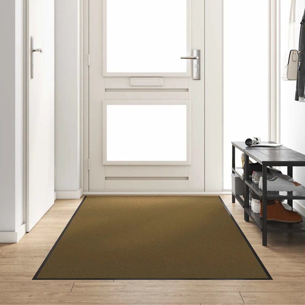 vidaXL Мат за врата Кафяв и черен 120 x 250 cm 100% Полиамид