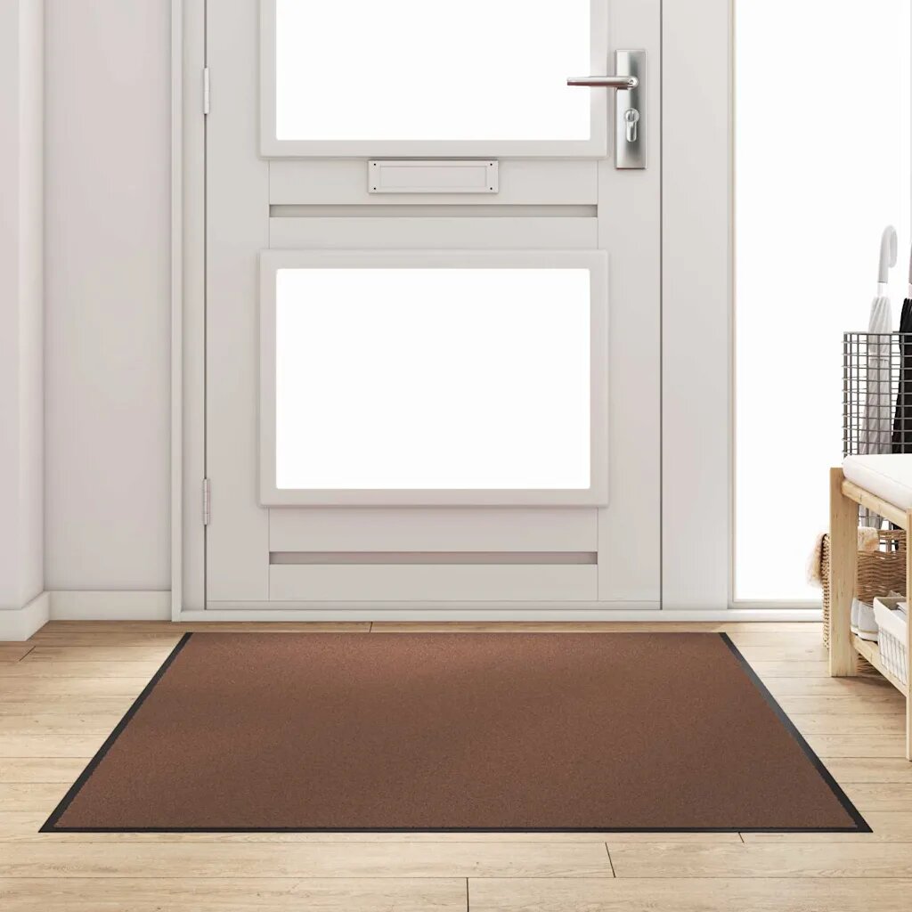 vidaXL Мат за врата Кафяво и черно 120 x 180 cm 100% Полиамид