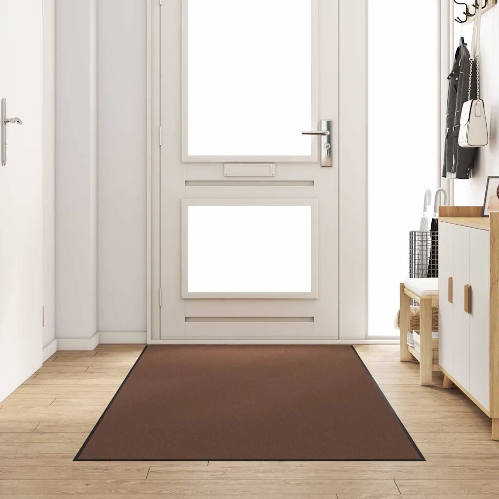 vidaXL Мат за врата Кафяво и черно 120 x 250 cm 100% Полиамид