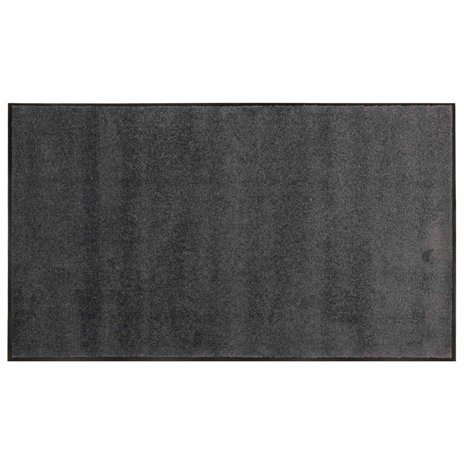 vidaXL Мат за врата Светлосиво 60 x 40 cm 100% Полиамид