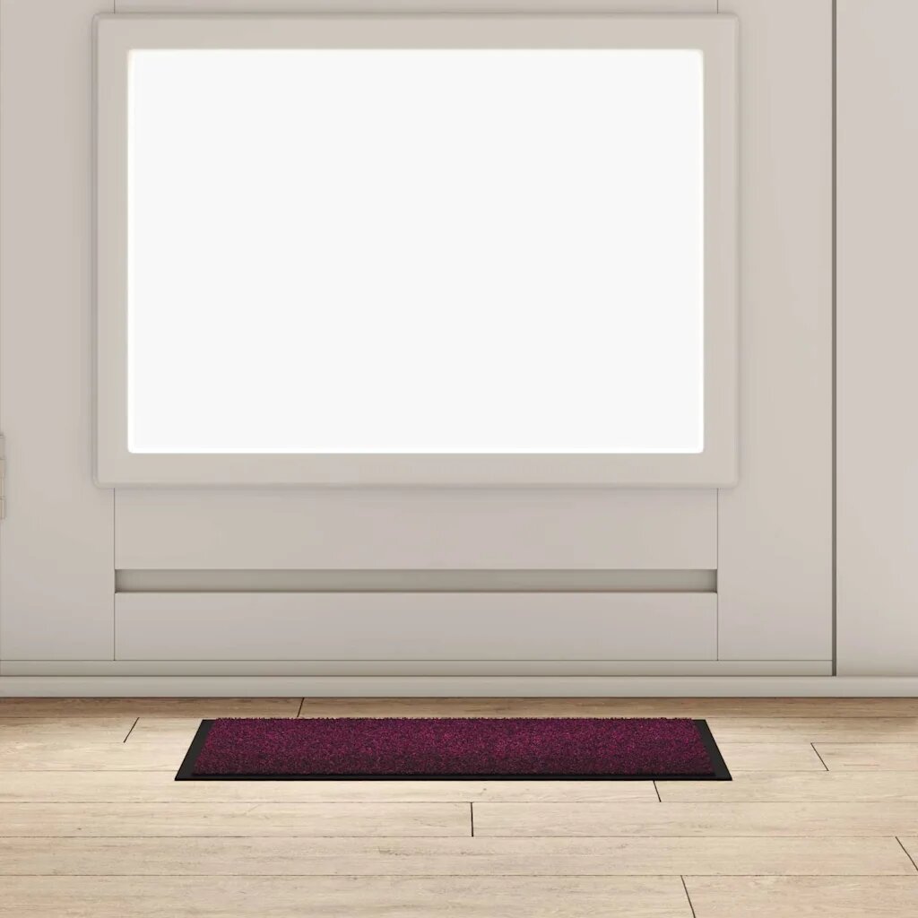 vidaXL Мат за врата Виненочервен 60 x 40 x 1.2 см Тедди плат