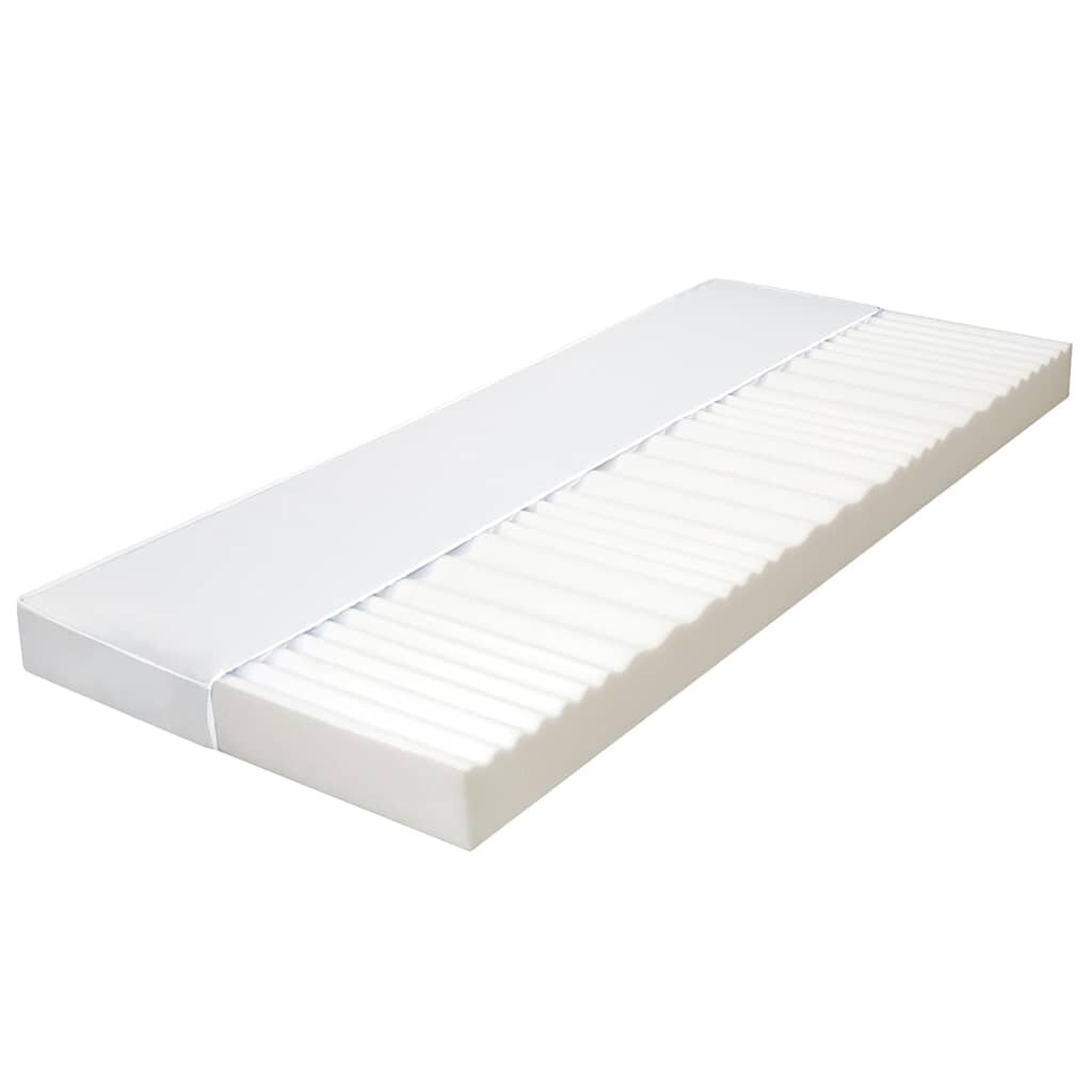 vidaXL Матрак 90x200 см 7 зони PU пяна 10 см H2 H3