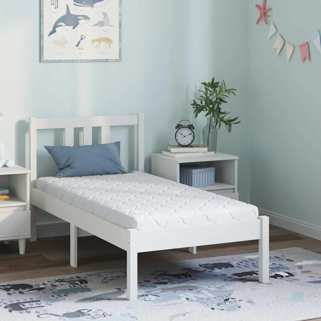 vidaXL Матрак Бяло 70 x 140 cm Жакардова материя