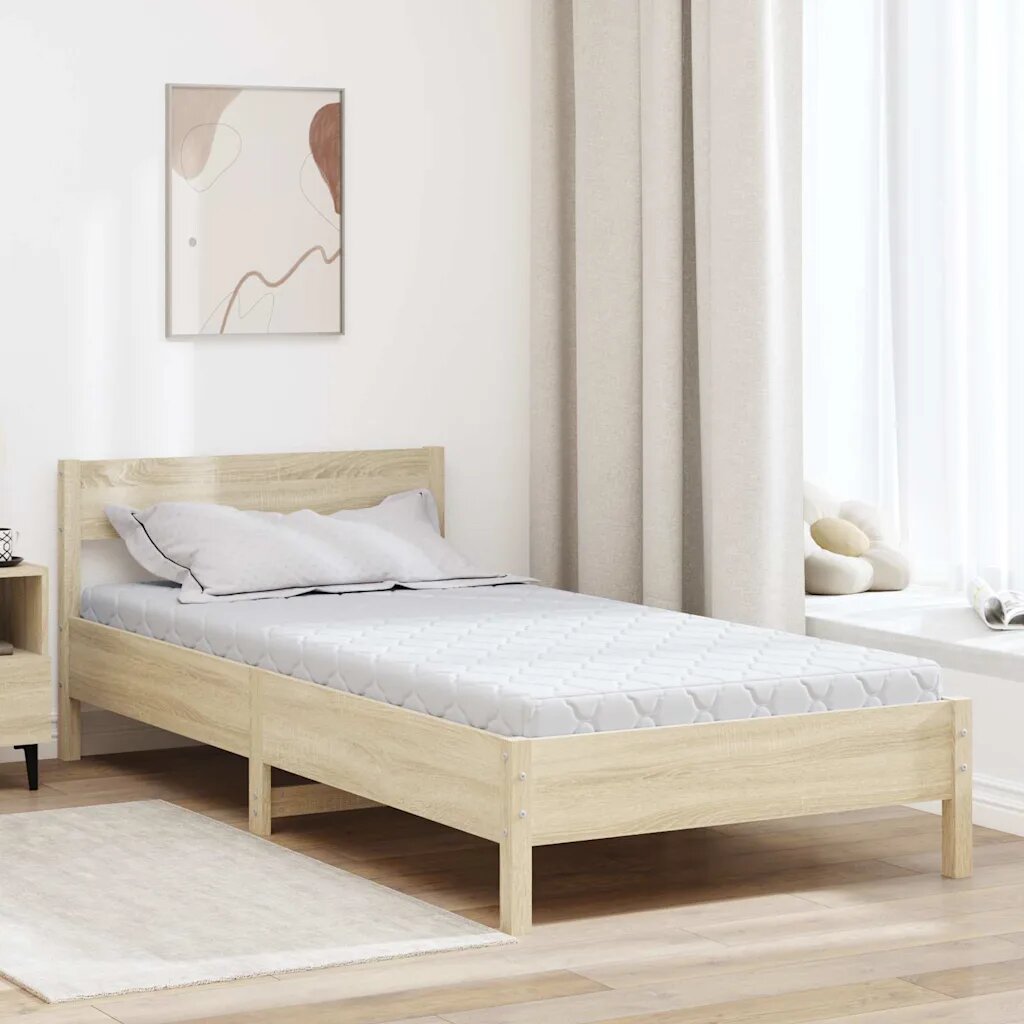 vidaXL Матрак Бяло 90 x 190 cm Жакардова материя