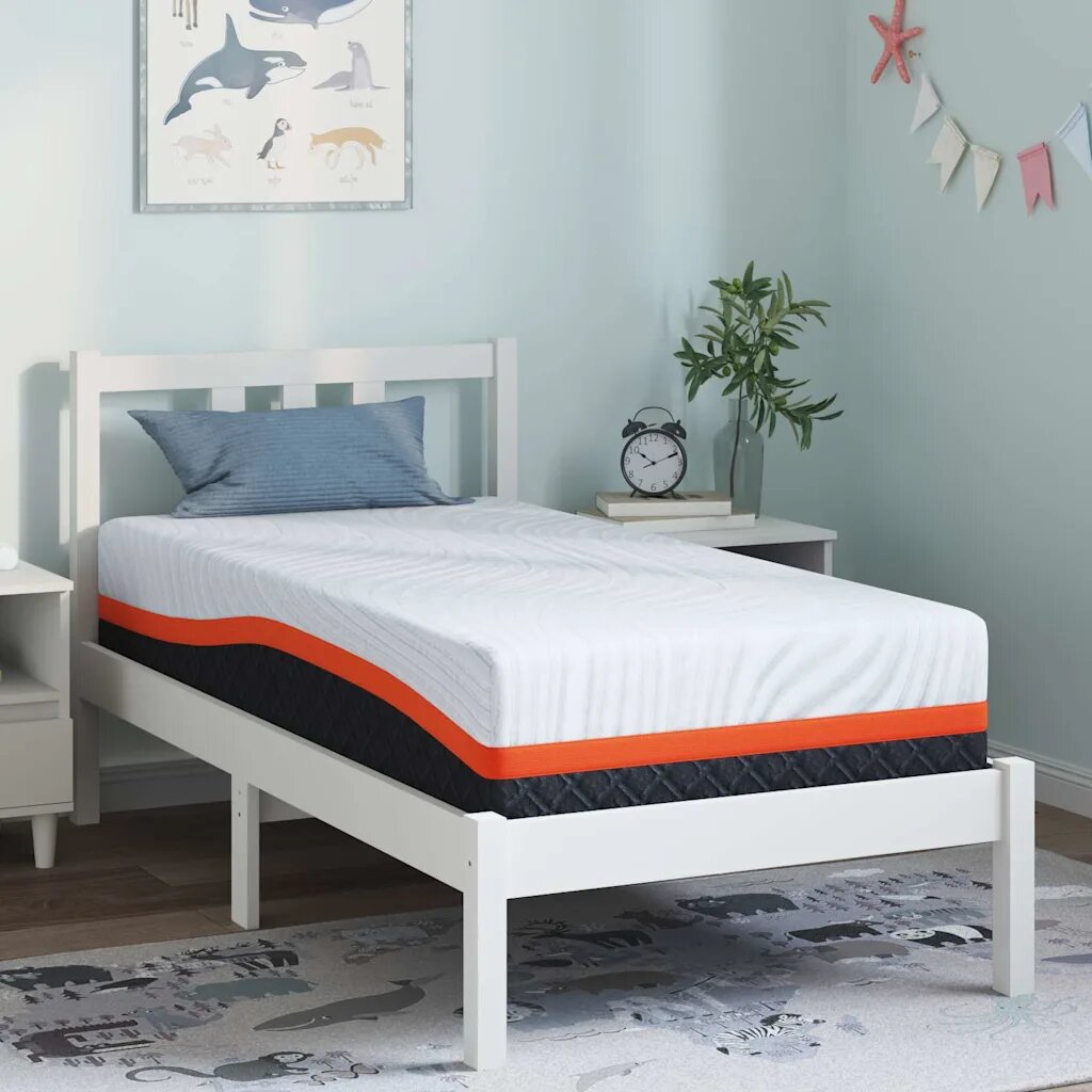 vidaXL Матрак Бяло и сиво 80 x 160 cm Жакардова материя