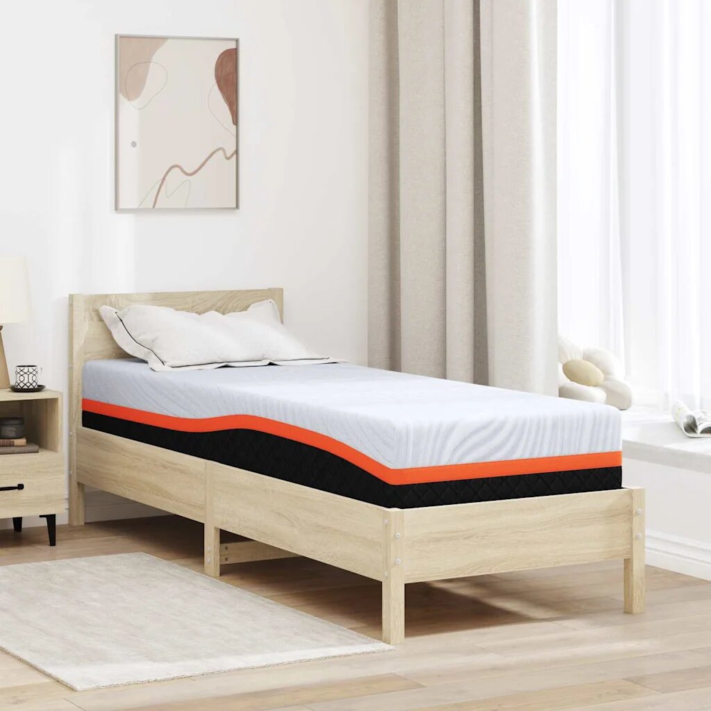 vidaXL Матрак Бяло и сиво 80 x 200 cm Жакардова материя