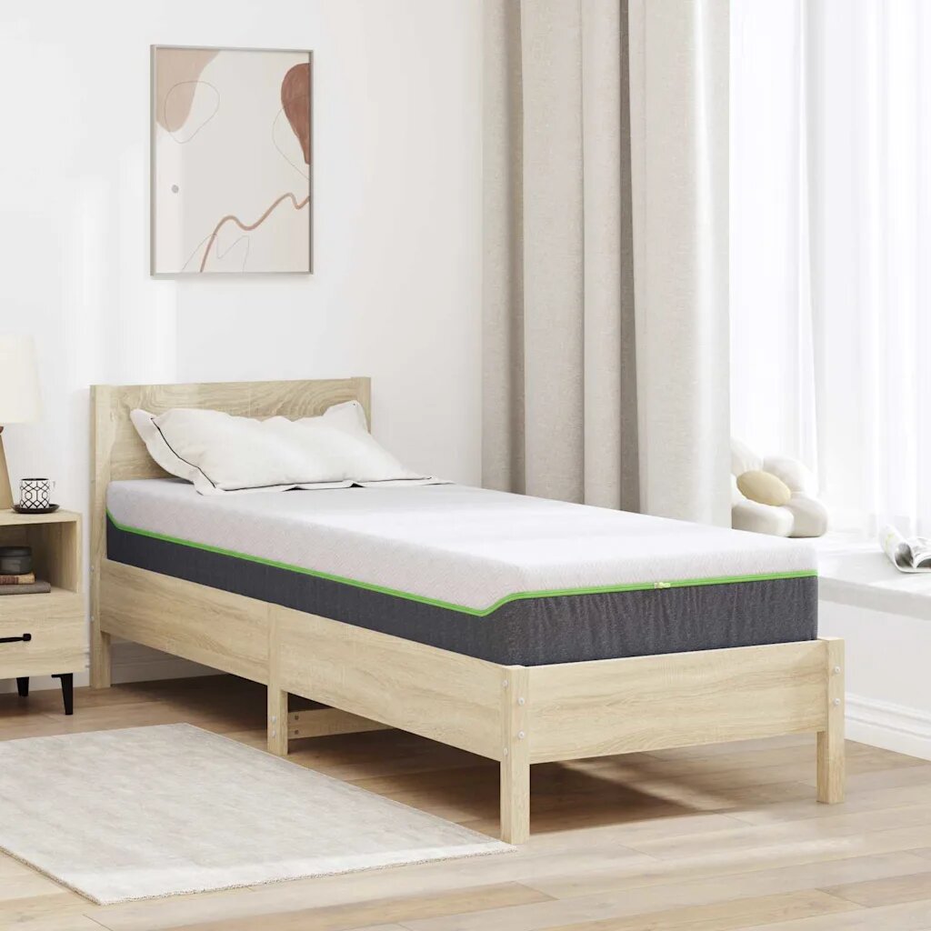 vidaXL Матрак Бяло и сиво 80 x 200 cm Жакардова материя