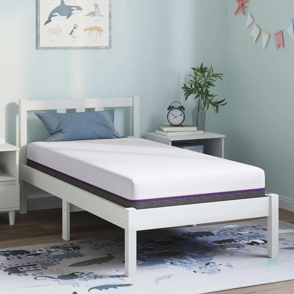 vidaXL Матрак от мемори пяна Средно 80 x 160 cm Бяло и сиво