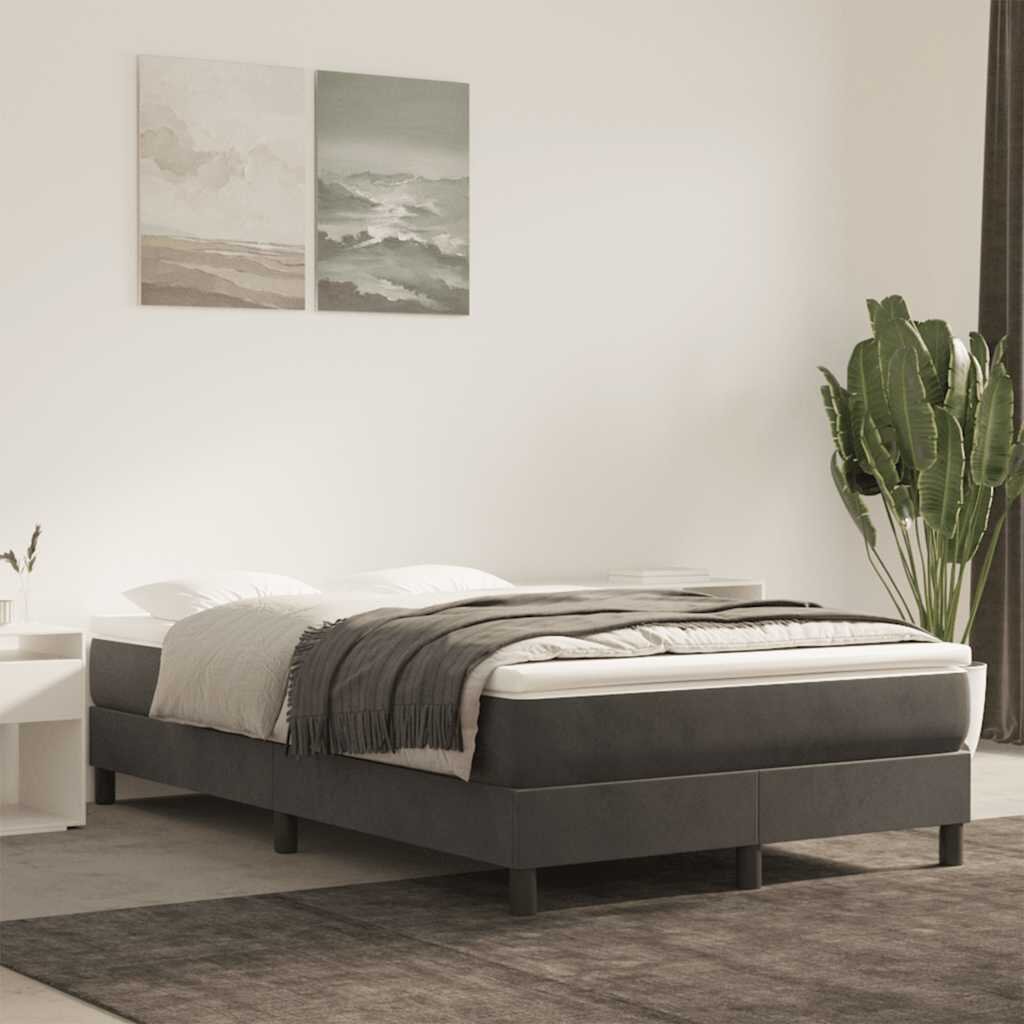 vidaXL Матрак с покет пружини 140 x 210 x 20 см Тъмносиво