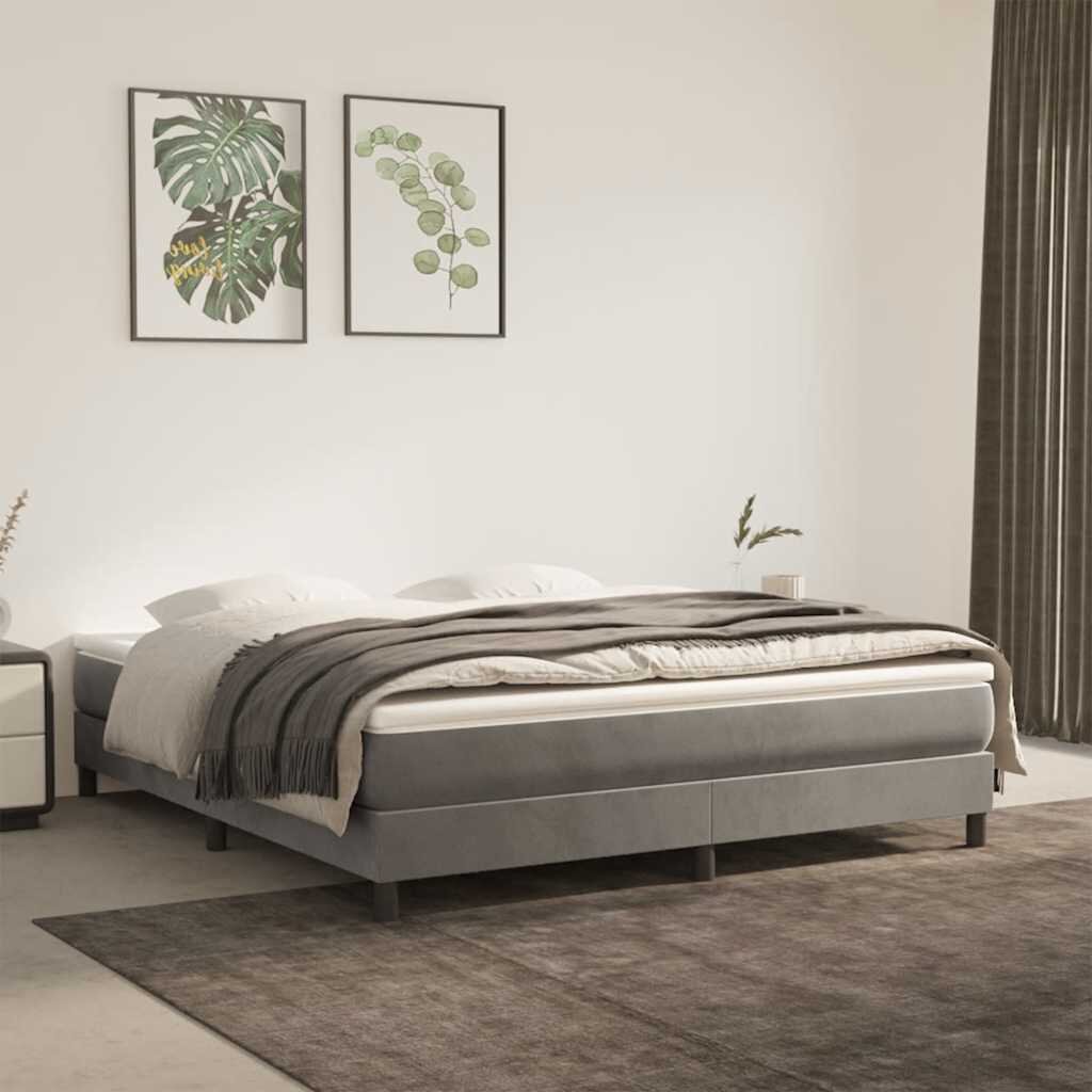 vidaXL Матрак с покет пружини 160 x 210 x 20 см Светлосиво