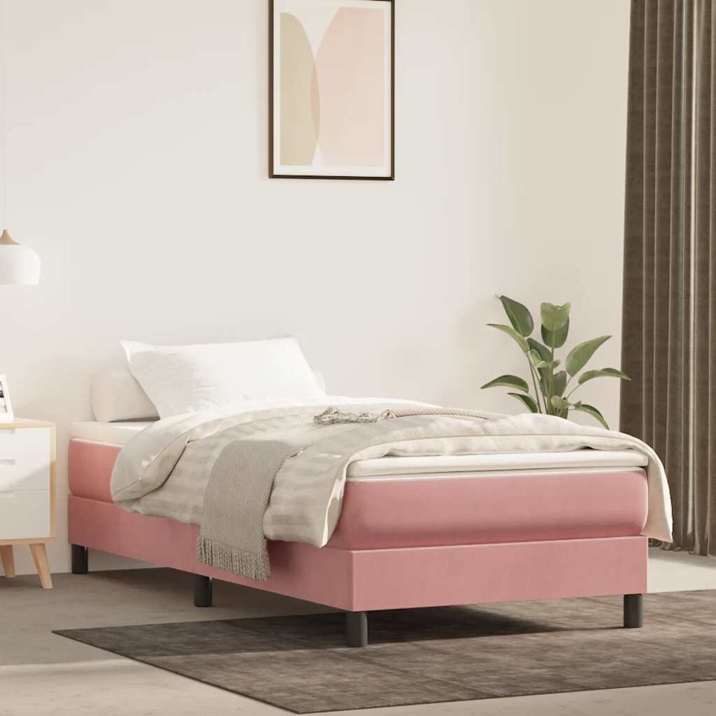 vidaXL Матрак с покет пружини 90 x 210 x 20 см Розово