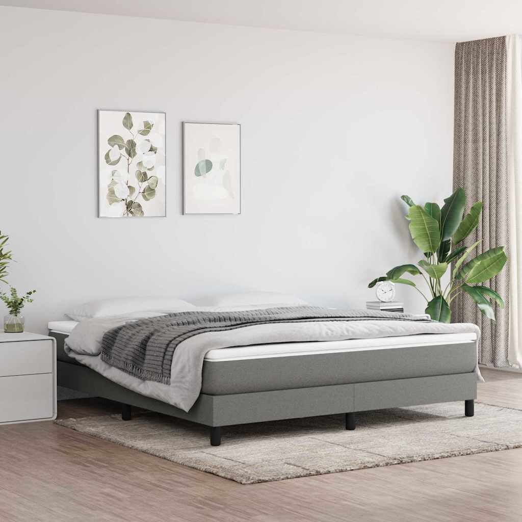 vidaXL Матрак с покет пружини средна твърдост тъмносив 183x213x20 см California King