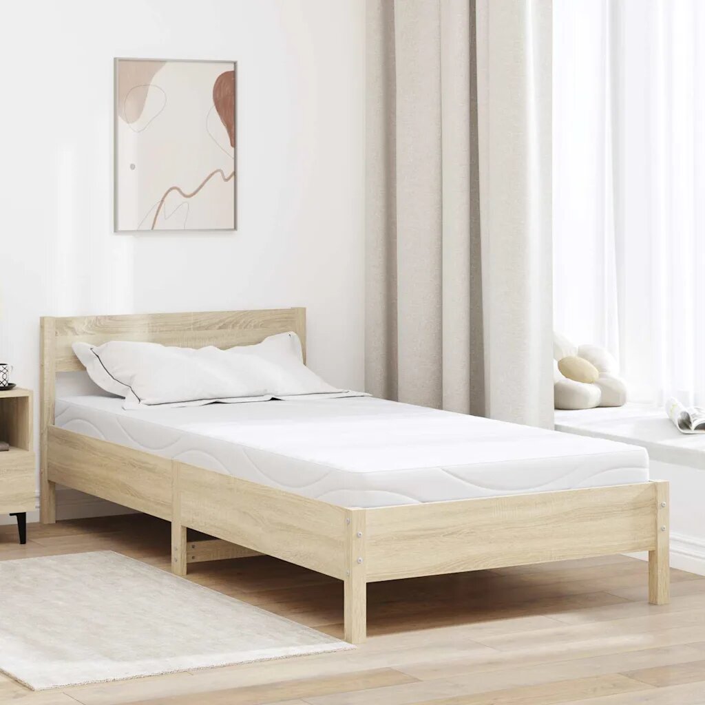 vidaXL Матрак Средно 90 x 190 cm Бяло