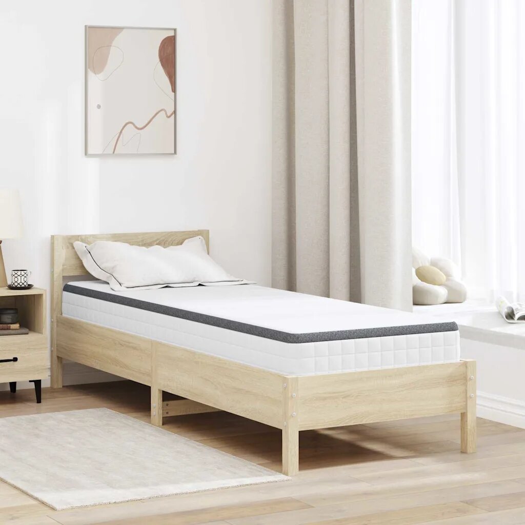vidaXL Матрак Средно меко 80 x 200 cm Бяло и сиво