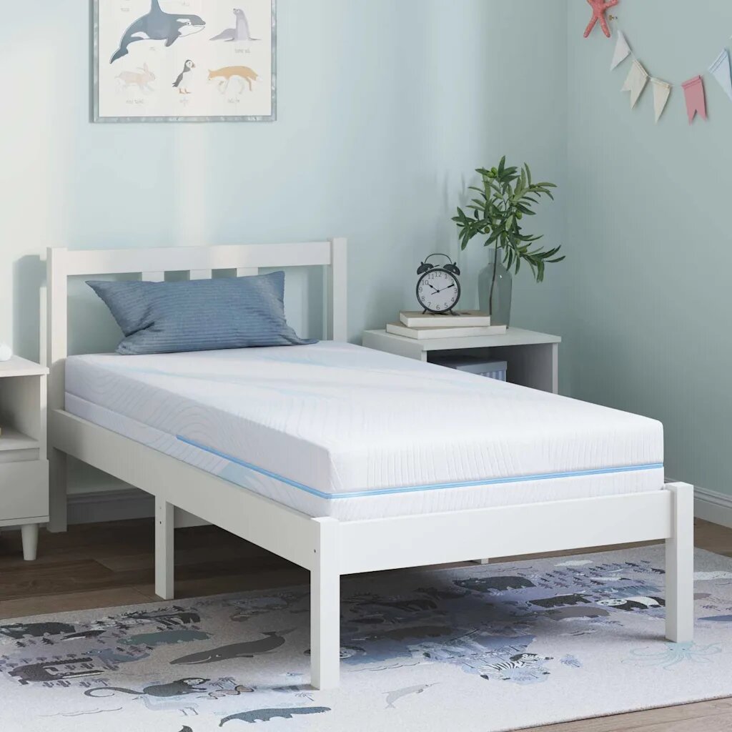 vidaXL Матрак Средно твърдо 80 x 160 cm Бяло