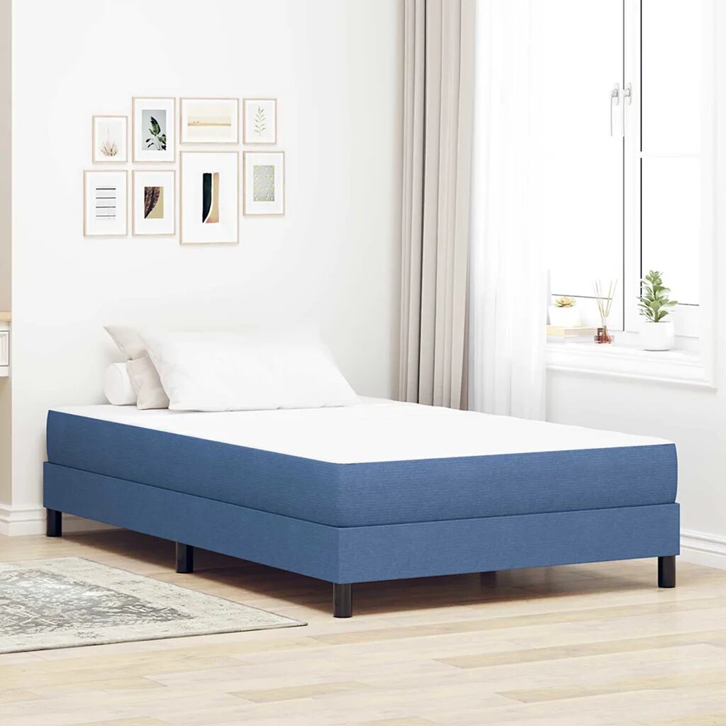 vidaXL Матрак за легло с матрак Синьо 120 x 200 cm текстил