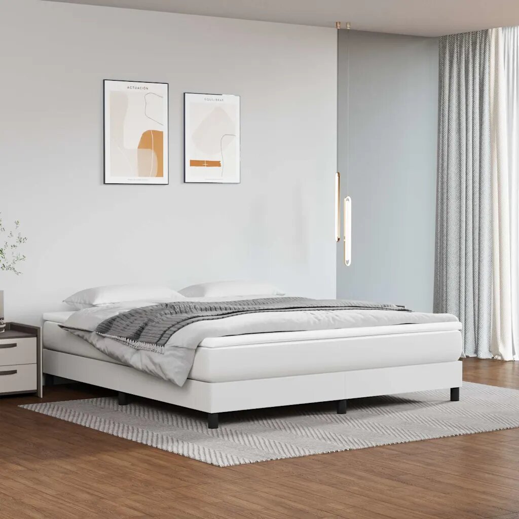 vidaXL Матрак за легло с покет пружини средна твърдост бял 180x200x20 см плат