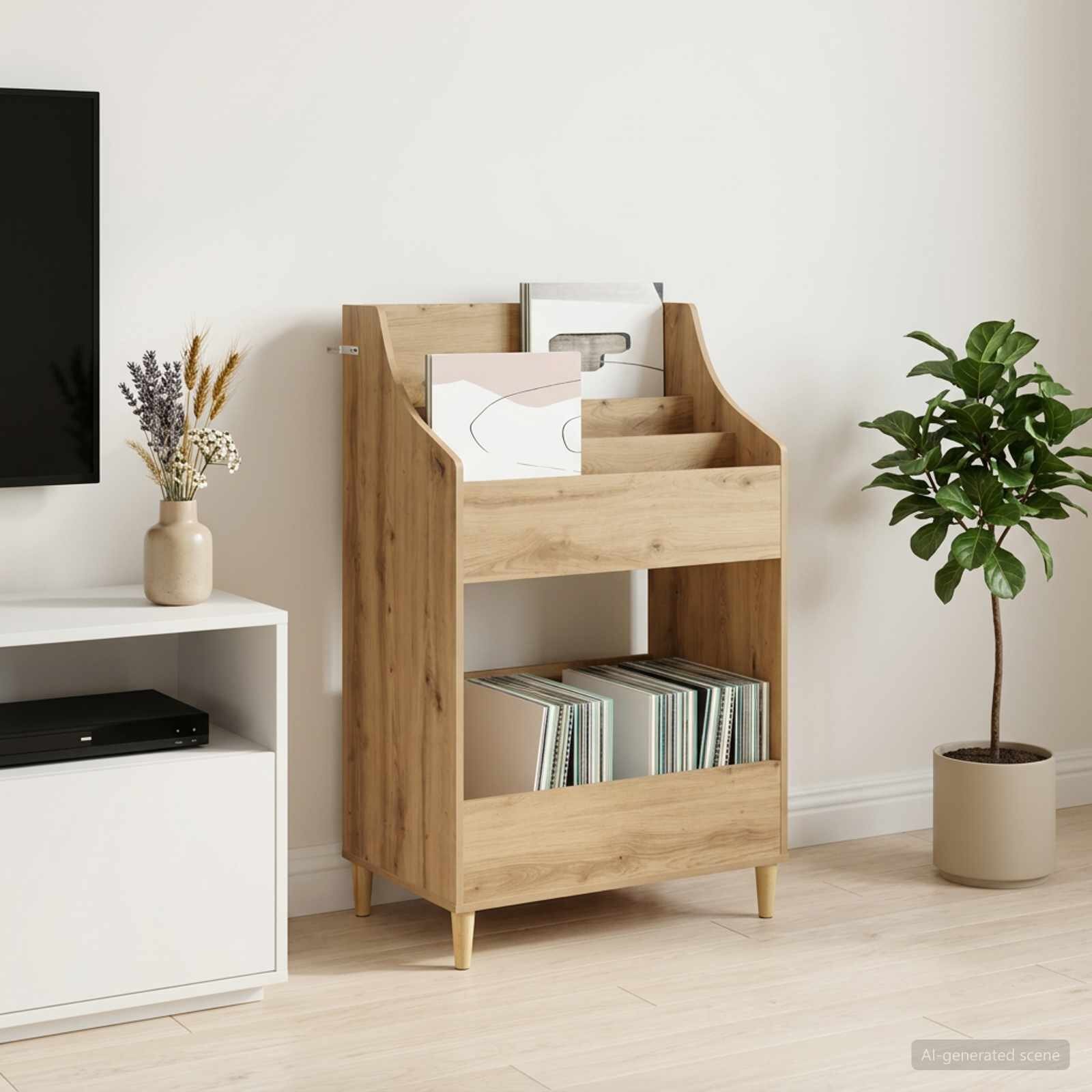 vidaXL Медийни рафтове Дъб артизан 705 x 46 x 112 см