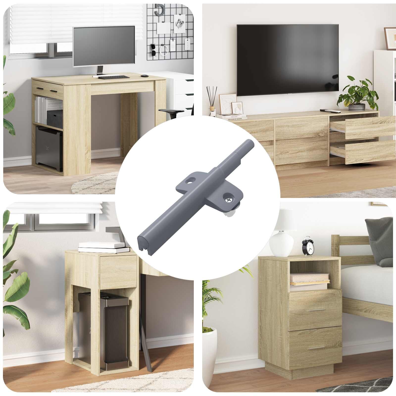 vidaXL Мек близак 12 бр. Сив 125 x 47 x 15 мм ПП