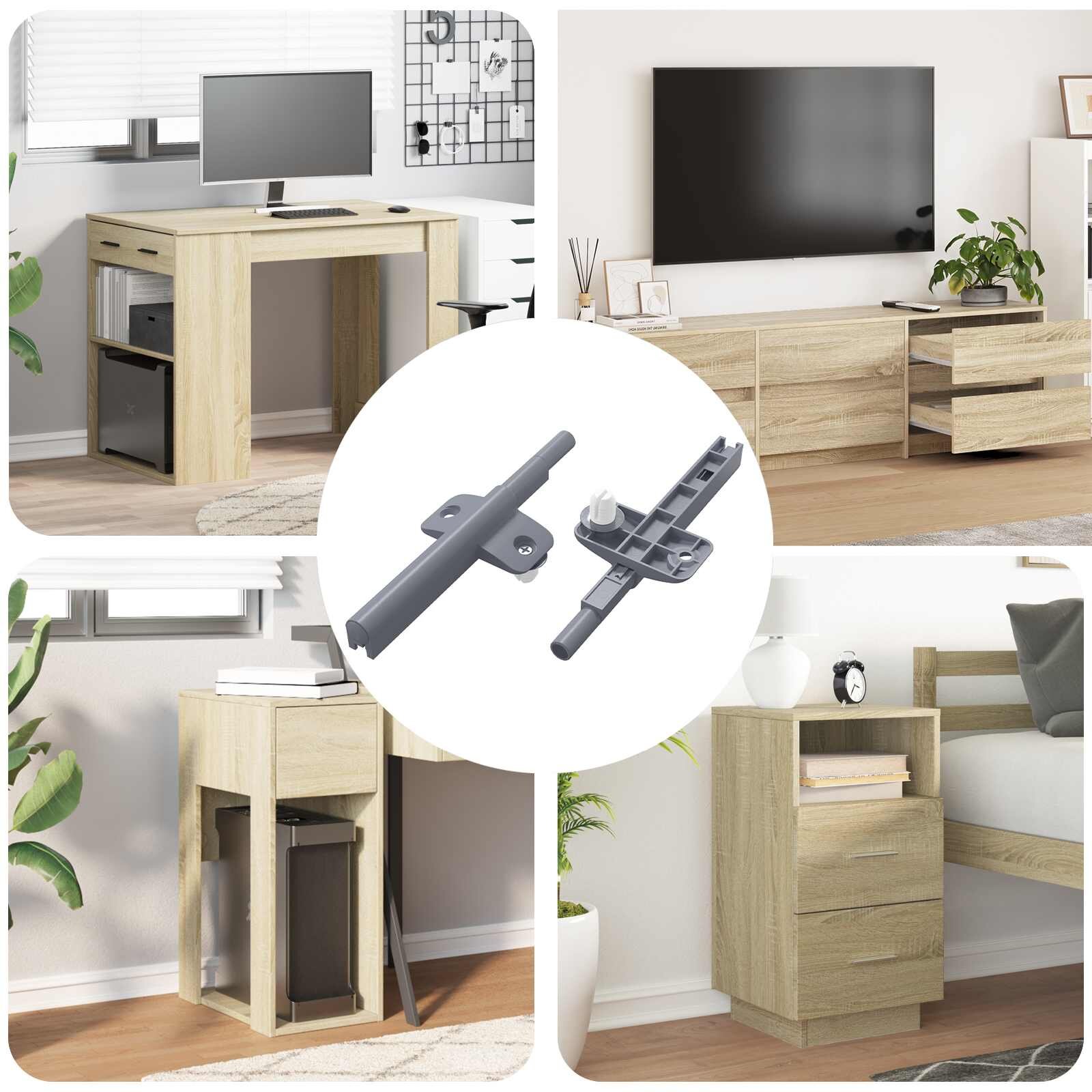 vidaXL Мек близак 2 бр. Сив 125 x 47 x 15 мм ПП