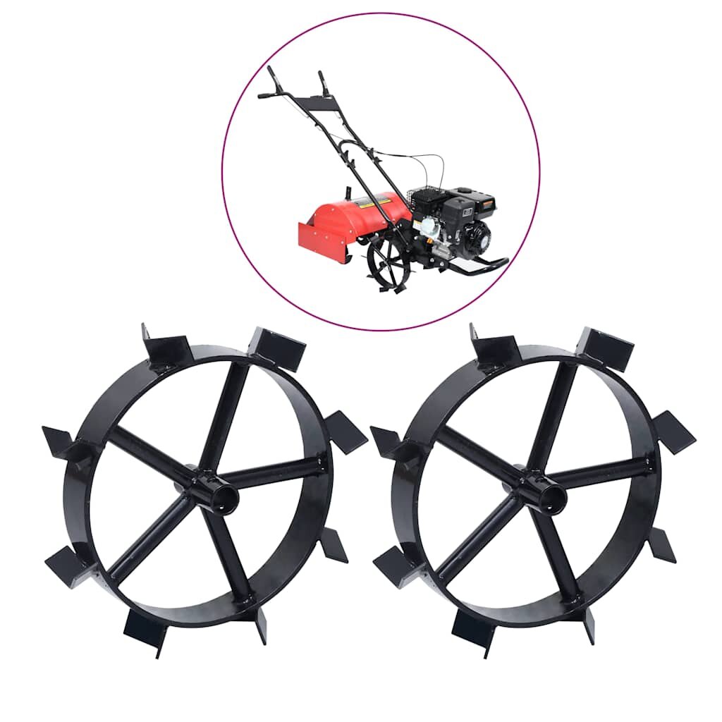 vidaXL Метални колела за 65 HP бензинова мотофреза 2 бр