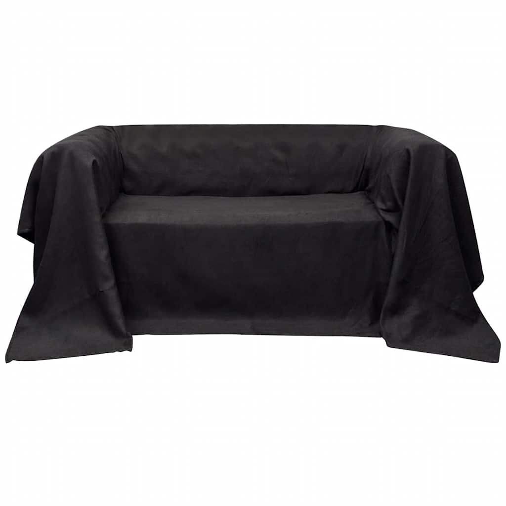 vidaXL Micro-suede Couch Slipcover Anthracite 210 x 280 cm