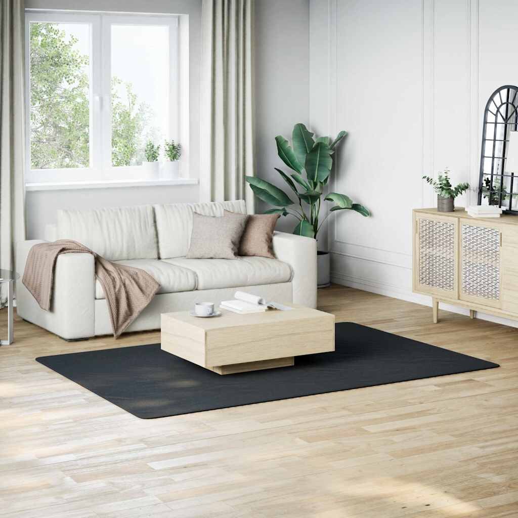 vidaXL Миещ се килим мек къс косъм 160x230 см противоплъзгащ черен