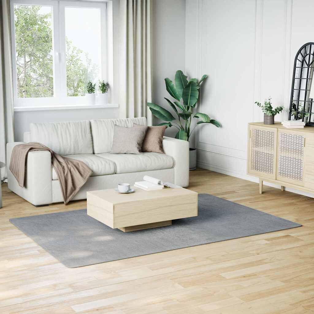 vidaXL Миещ се килим мек къс косъм 160x230 см противоплъзгащ сив