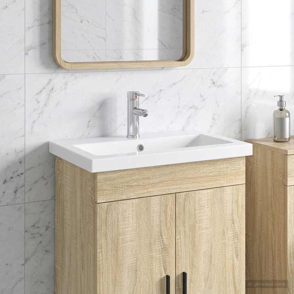 vidaXL Мивка за баня Хром 61 x 40 x 165 см Метал