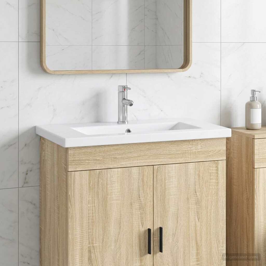 vidaXL Мивка за баня Хром 81 x 40 x 175 см Метал