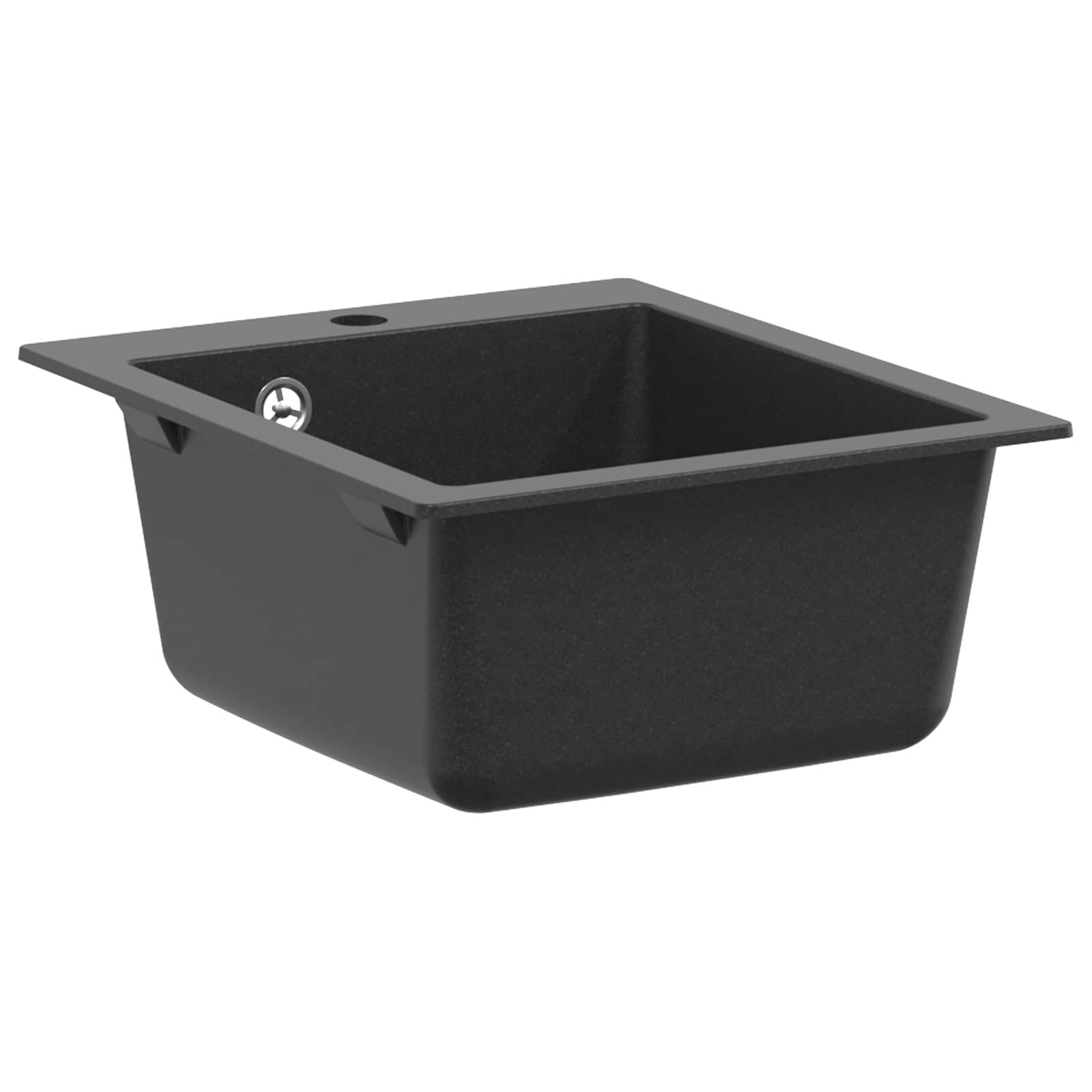 vidaXL Мивка за кухня с едно корито Гранит 425 x 50 x 31 см Графит