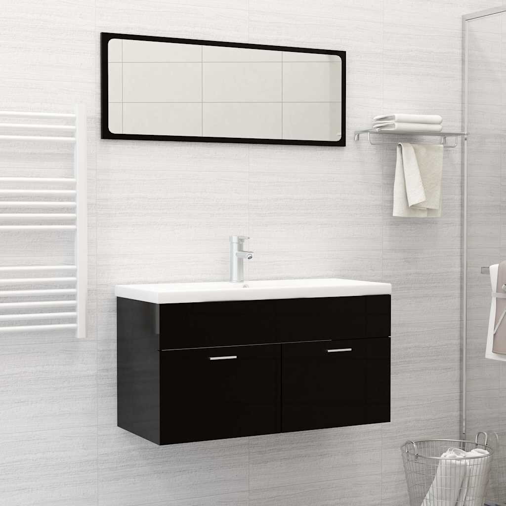 vidaXL Мивка за вграждане с кран 91x39x18 см керамична бяла