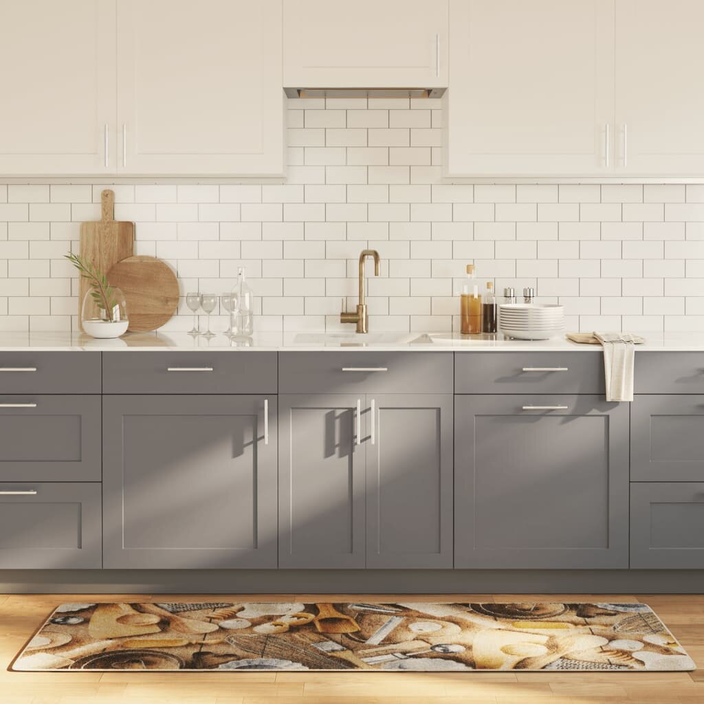 vidaXL Многоцветно кухненско килимче 60x180 см перящоо