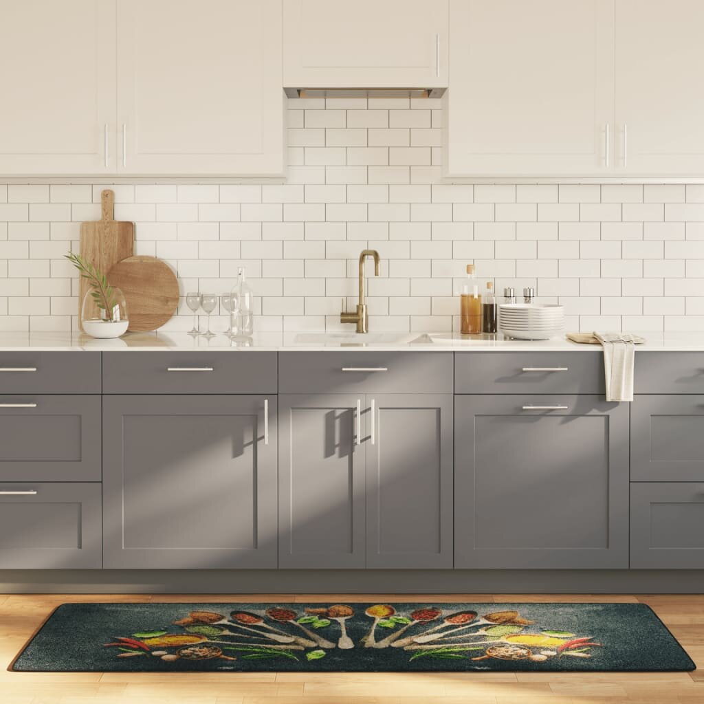 vidaXL Многоцветно кухненско килимче 60x180 см перящоо