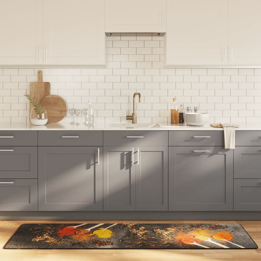 vidaXL Многоцветно кухненско килимче 60x180 см перящоо