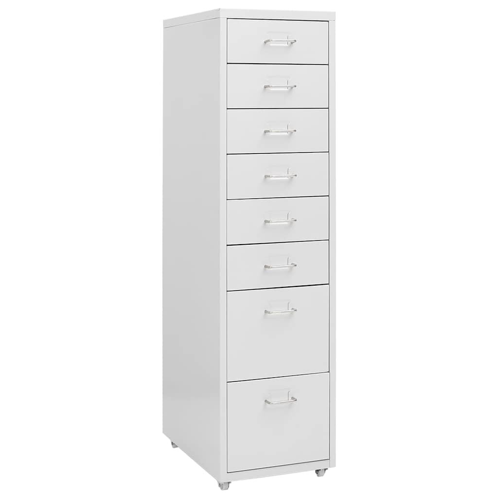 vidaXL Мобилен офис шкаф сив 28x41x109 см метал