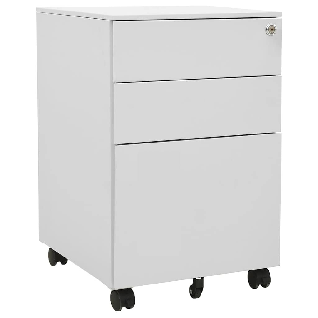 vidaXL Мобилен офис шкаф светлосив 39x45x60 см стомана