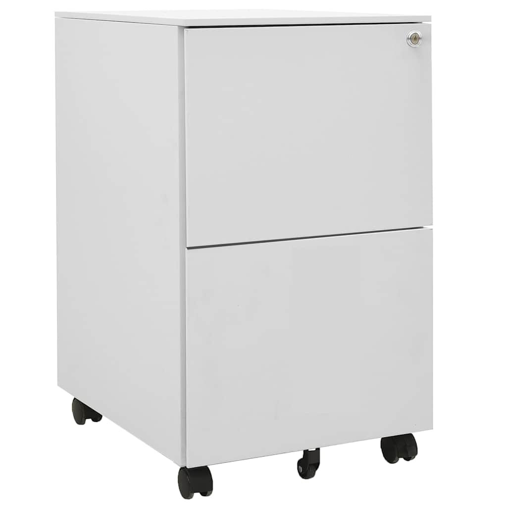 vidaXL Мобилен офис шкаф светлосив 39x45x67 см стомана