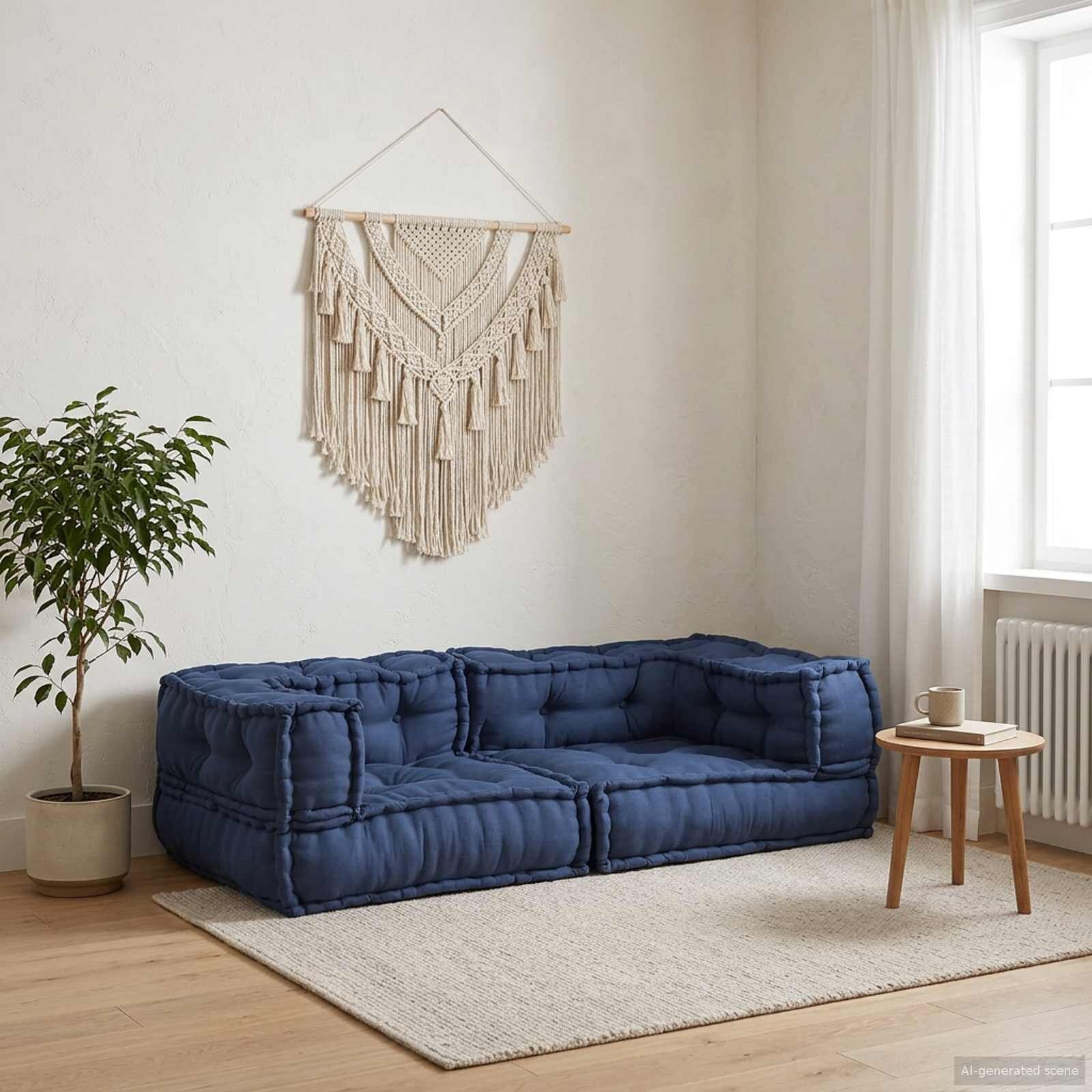 vidaXL Модулен диван 3 бр. Текстил Индийски 140 x 70 x 36 см