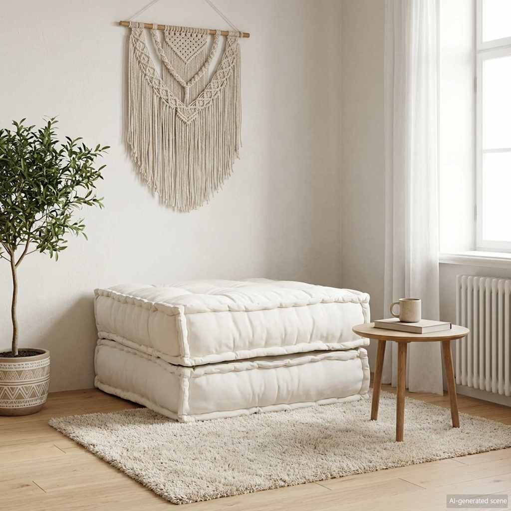 vidaXL Модулен диван крем 70x70x36 плат